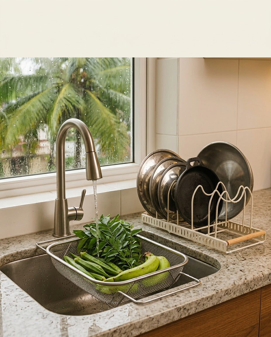 RUBHUB Sink & Lid Duo – kitchen set in use