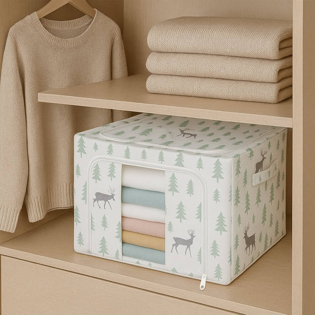 Stackable Forest - Themed Cloth Storage Box - RUBHUB