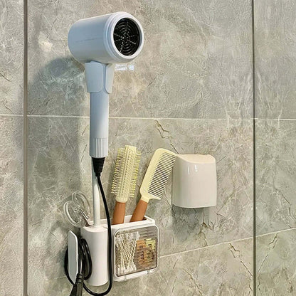 Wall Mounted Hair Dryer Holder - 360 Rotation - RUBHUB
